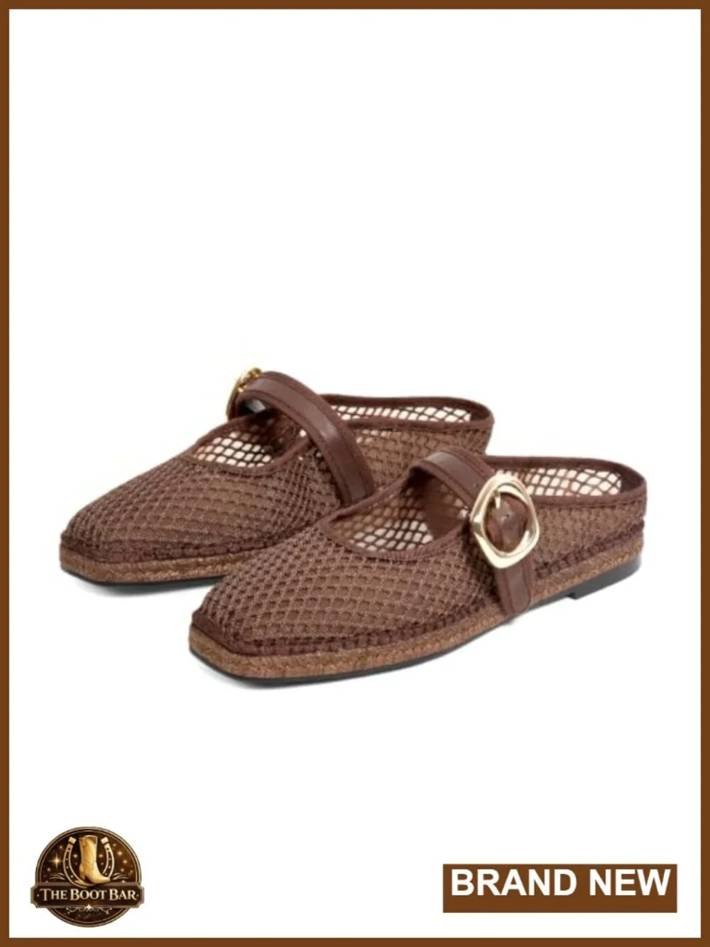 Women's Mesh Flats Square Toe Espadrilles Mules Slip On Ballet Flat Breathable